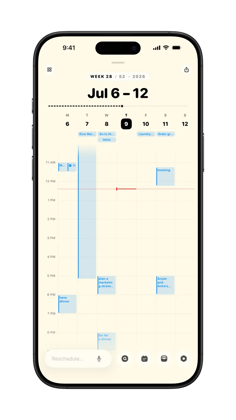 Pocket Cal in the Ivory theme